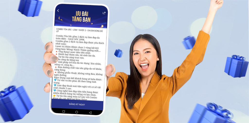 Đặt lịch hẹn thả ga với app Ngọc Dung Beauty