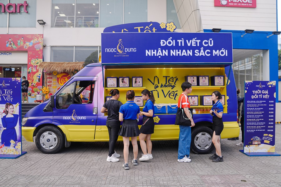 Tết 2024 tưng bừng với chuyến xe “Thu mua tì vết” của Thẩm mỹ viện Ngọc Dung