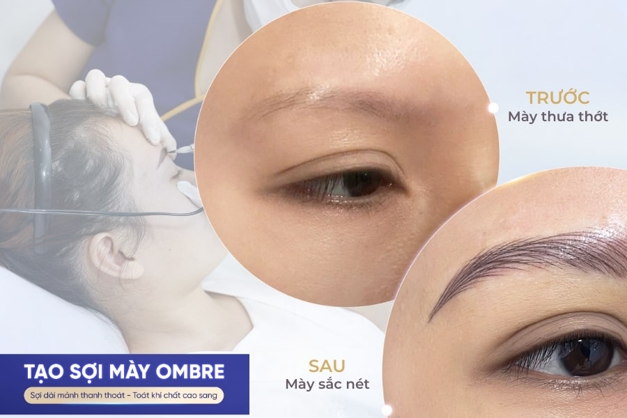 Sợi mày Ombre - Chân thực đến từng nét