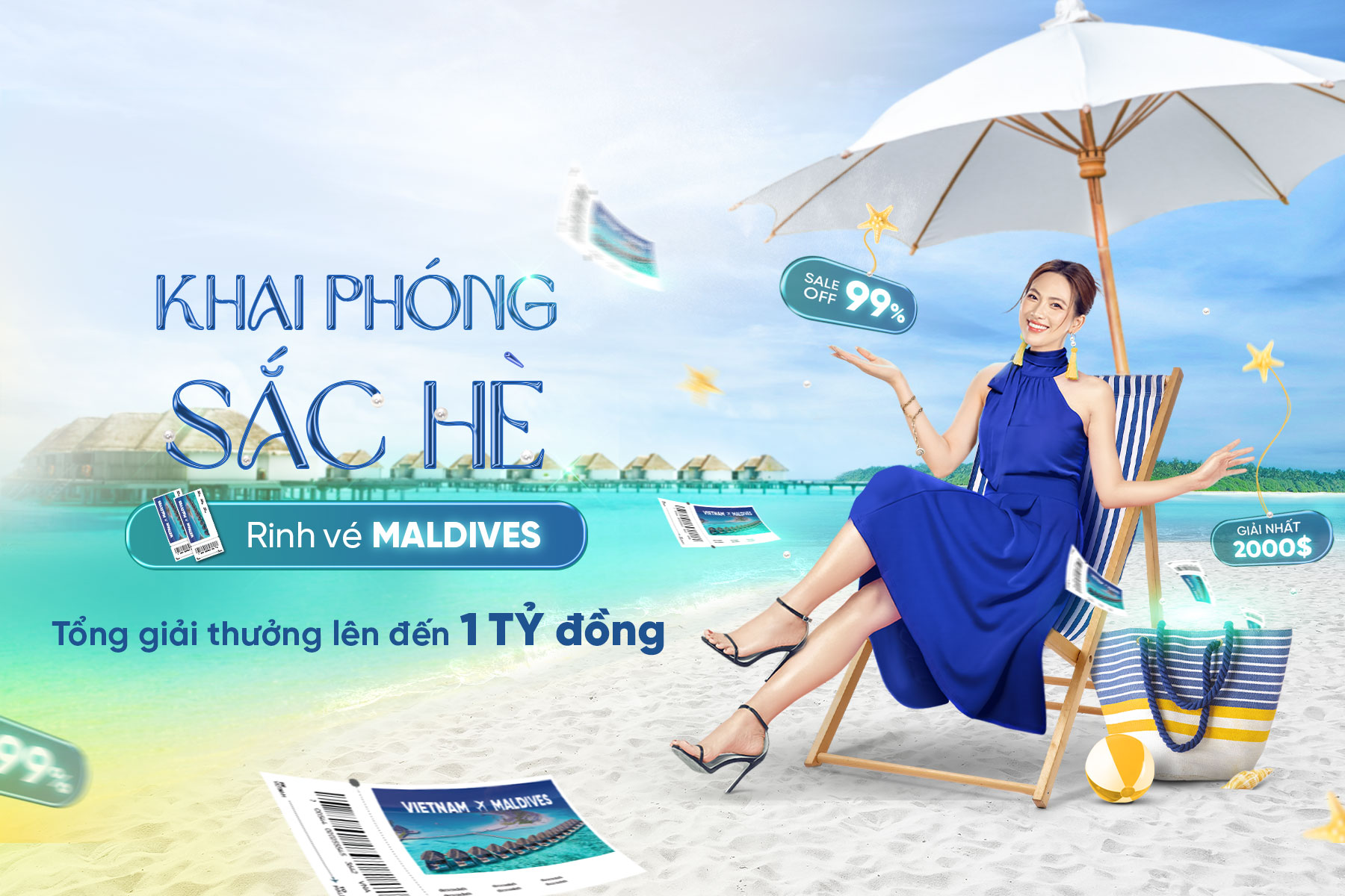 KHAI PHÓNG SẮC HÈ – RINH VÉ MALDIVES
