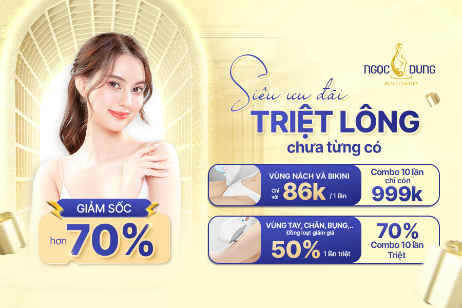 Siêu ưu đãi triệt lông – Da sáng mịn, tự tin khoe sắc