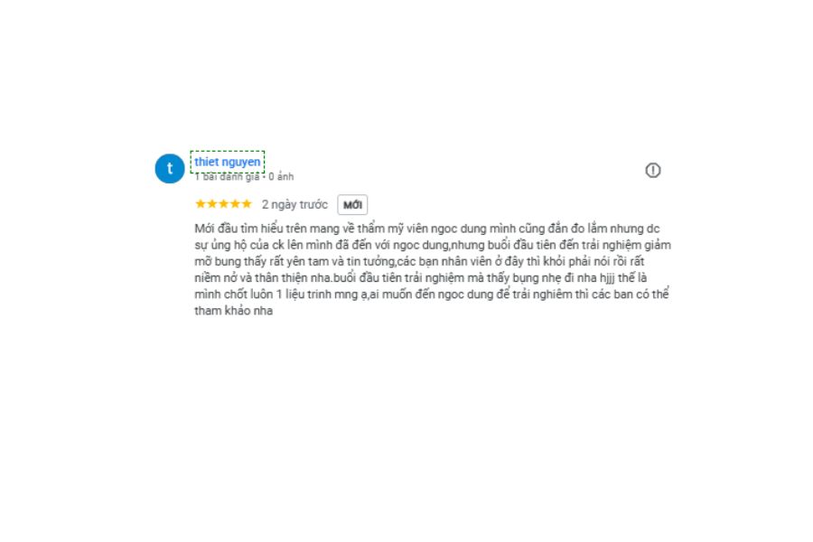 Đánh giá của khách hàng làm dịch vụ giảm mỡ