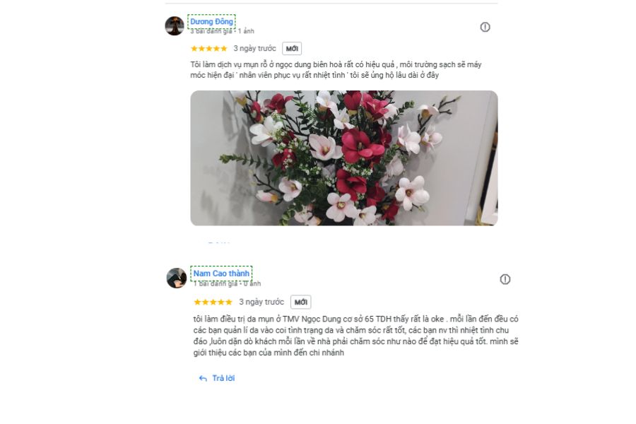 Đánh giá của khách hàng trị sẹo rỗ và da mụn