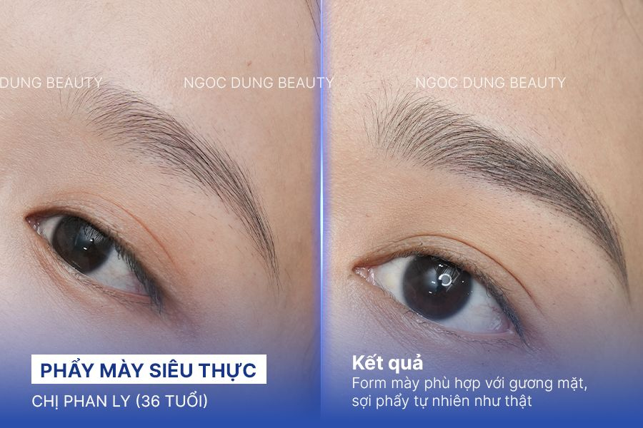 Phẩy mày siêu thực – 60 phút – Mày mềm mại cân đối