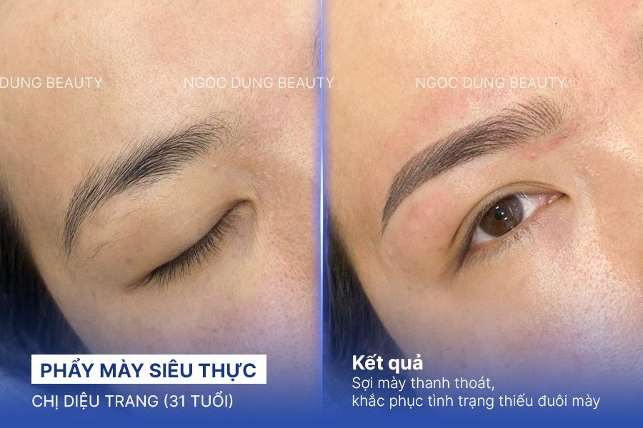 Phẩy mày siêu thực – 75 phút – Tạo đuôi mày sắc nét