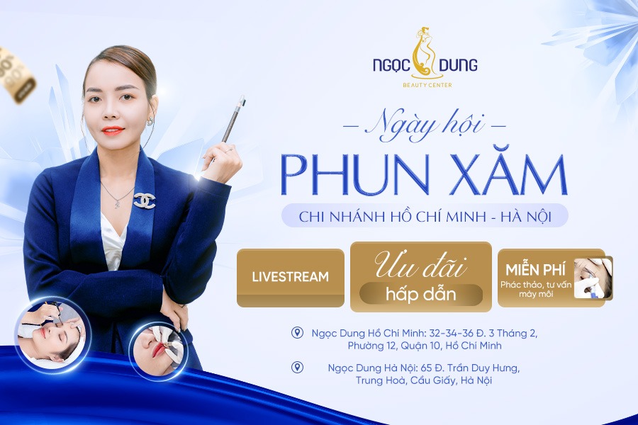 BÙNG NỔ DEAL SỐC CHƯA TỪNG CÓ tại tuần lễ phun xăm Ngọc Dung Hồ Chí Minh và Hà Nội