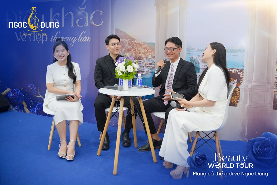 Các chuyên gia làm đẹp trong buổi talkshow "Điêu khắc vẻ đẹp thượng lưu"