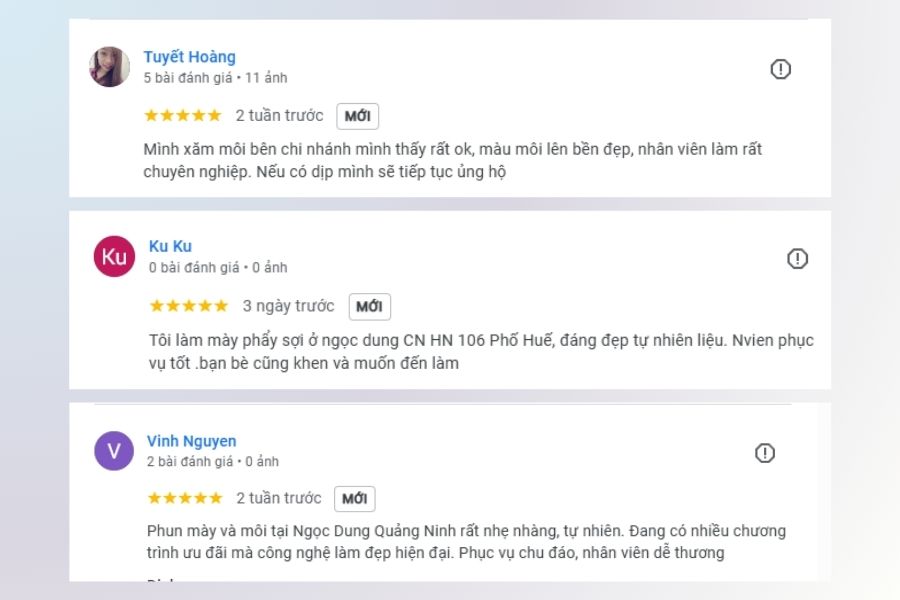 Khách hàng hài lòng với kết quả phun xăm thẩm mỹ hài hòa và tự nhiên